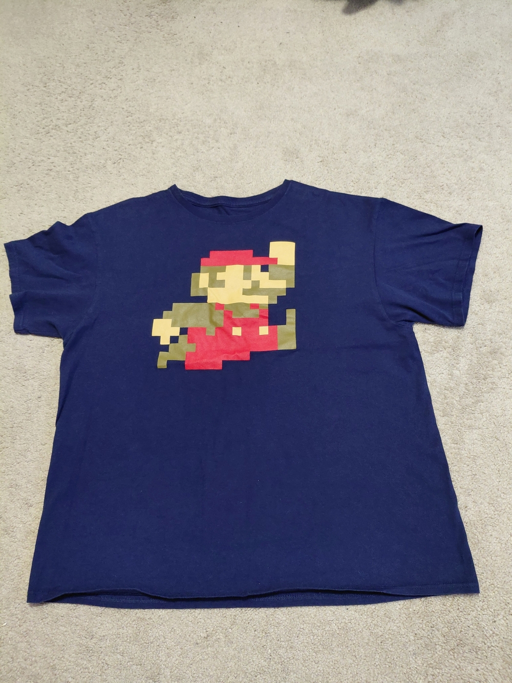 Super Mario Bros Graphic Navy Short Sleeve Tee